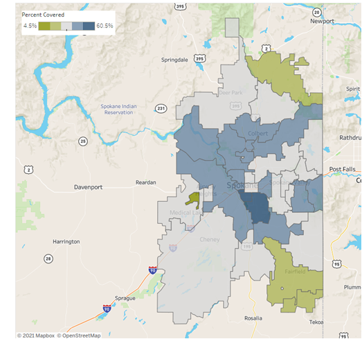 SRHD vaccine map by zip